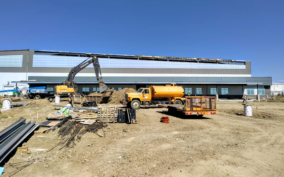 Construction at Hangar Addition